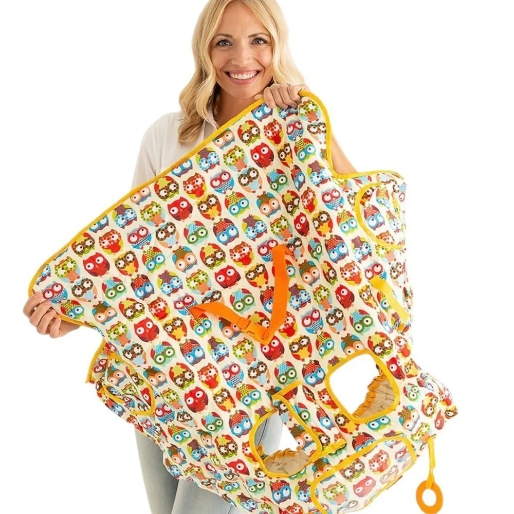 Colorful Owl Shopping Cart Cover